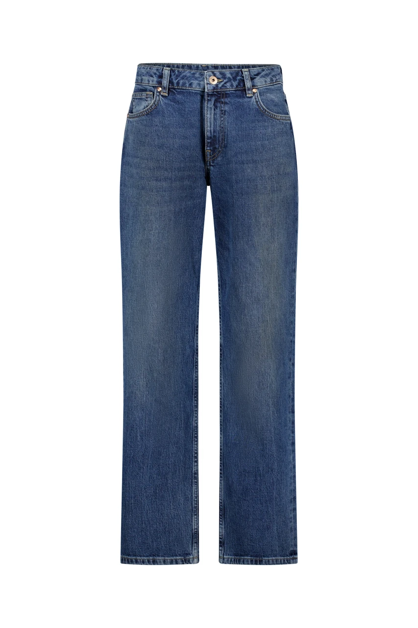 Studio Anneloes Sage Straight Denim Trousers Vintage Stone